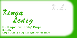 kinga ledig business card