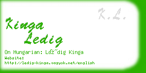 kinga ledig business card